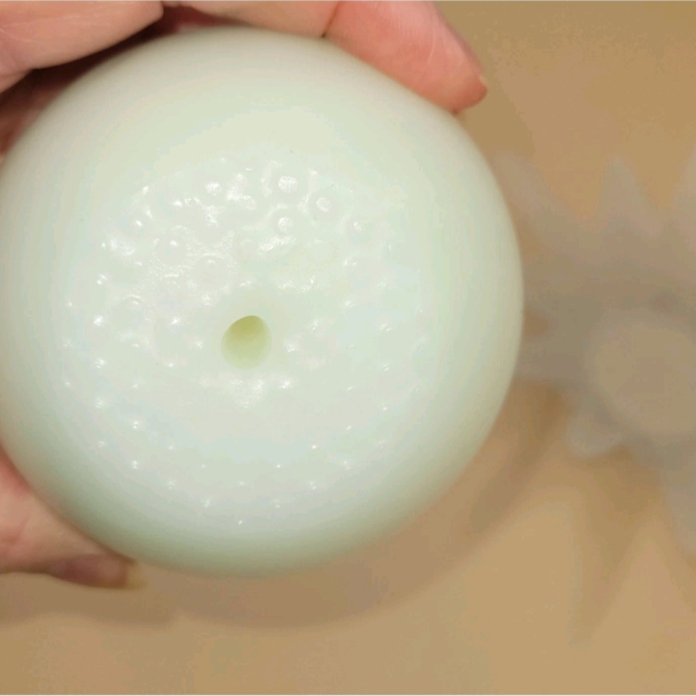 Partylite‎ Glass Candle Holder Splash Sunburst Frosted  White Ball Mexico - Picture 5 of 5